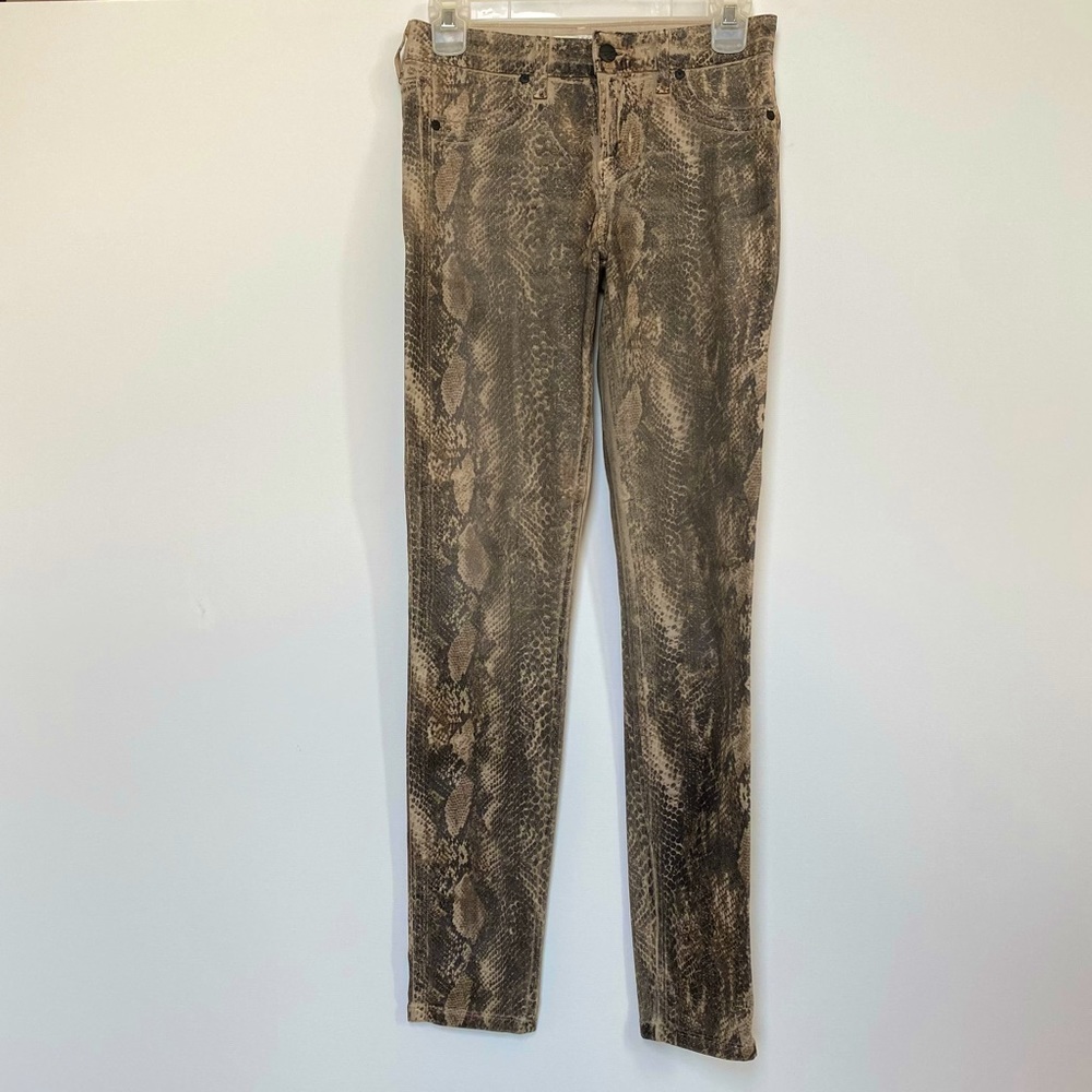 Snake Print Skinny Jeans